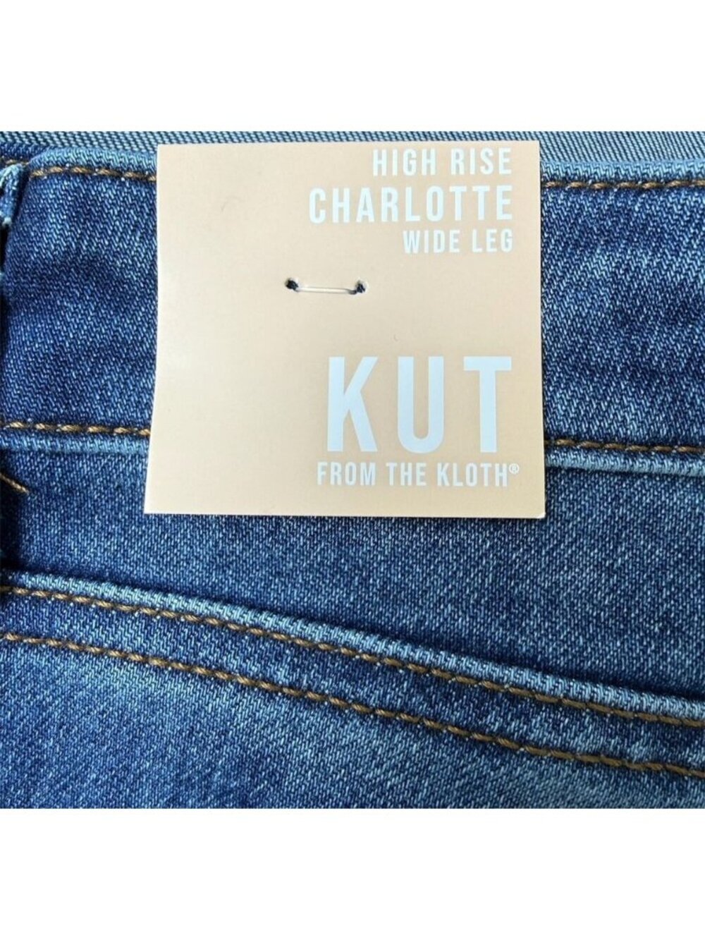 Kut From The Kloth Womens High Rise Wide Leg Crop Roll Up Cuffs Jeans Sz 12 New - Picture 6 of 9